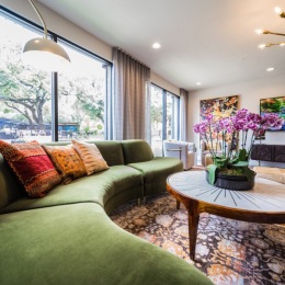 One-of-a-kind Austin living at The Muse at SoCo awaits. How are you relaxing in our lounge? Instagram post from @museatsoco on July 16, 2024 11:08:06am